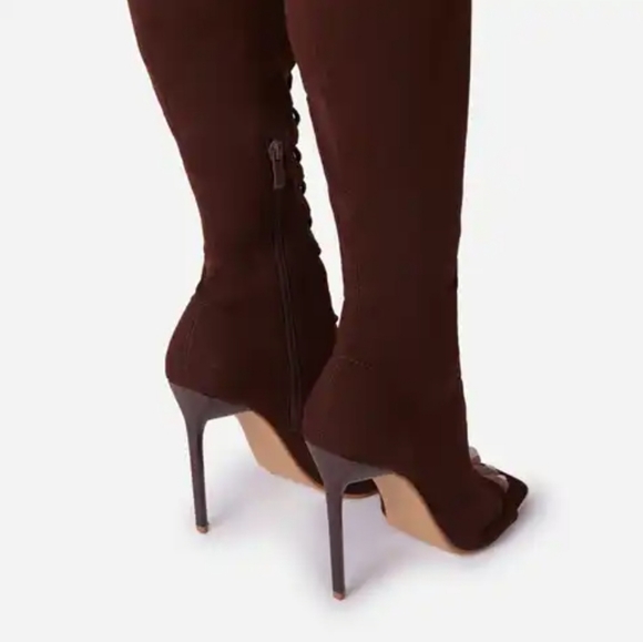 𝙇𝙖𝙨𝙩 8.5 & 9🖤🎥Island Fever Square Peep Toe Boot - Picture 12 of 13